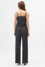 Puantiyeli Rahat Kesim Bluz ve Pantolon Takım - Görsel 3