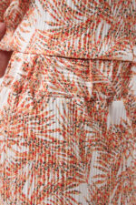 Turuncu Pliseli Bluz ve Etek Takım - Görsel 6