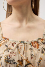 Sütlü Kahve Pliseli Bluz ve Pantolon Takım - Görsel 5