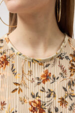 Sütlü Kahve Pliseli Bluz ve Etek Takım - Görsel 5