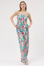 Mint Çiçekli Bluz ve Pantolon Takım - Görsel 2