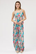 Mint Çiçekli Bluz ve Pantolon Takım - Görsel 3