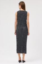 Puantiyeli Pliseli Bluz ve Etek Takım - Görsel 4