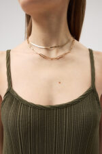 Haki Askılı Pliseli Elbise - Görsel 4