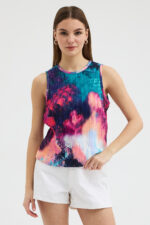 Batik Desen Pliseli Bluz - Görsel 2