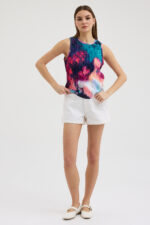 Batik Desen Pliseli Bluz - Görsel 3