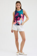 Batik Desen Pliseli Bluz - Görsel 4