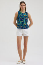 Ebru Sanatı Esintili Pliseli Bluz - Görsel 3