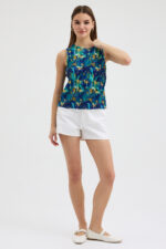 Ebru Sanatı Esintili Pliseli Bluz - Görsel 4