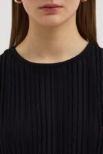 Siyah Pliseli Bluz - Görsel 5