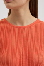 Turuncu Pliseli Bluz - Görsel 7