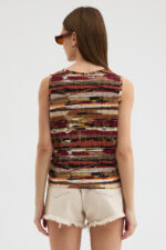 Çok Renkli Pliseli Bluz - Görsel 6