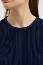 Lacivert Pliseli Bluz - Görsel 6