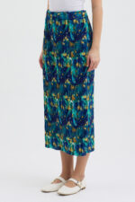 Ebru Sanatı Esintili Pliseli Etek - Görsel 4