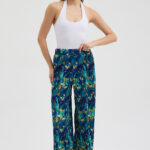 Ebru Sanatı Esintili Pliseli Pantolon