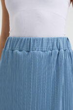 Mavi Pliseli Etek - Görsel 7