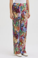 Mercan Desenli Pliseli Pantolon - Görsel 5