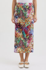 Mercan Desenli Pliseli Etek - Görsel 3