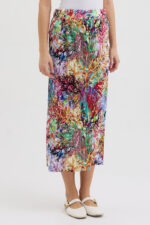 Mercan Desenli Pliseli Etek - Görsel 5