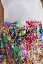 Mercan Desenli Pliseli Etek - Görsel 7