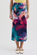 Batik Desenli Pliseli Etek - Görsel 3