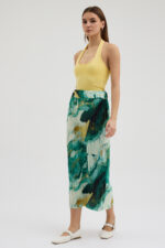 Y. Mermer Desenli Pliseli Etek - Görsel 2