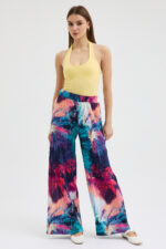 Batik Desenli Pliseli Pantolon - Görsel 2