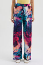 Batik Desenli Pliseli Pantolon - Görsel 4