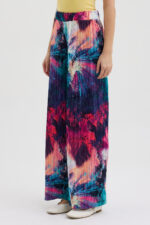 Batik Desenli Pliseli Pantolon - Görsel 5