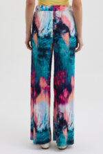 Batik Desenli Pliseli Pantolon - Görsel 6