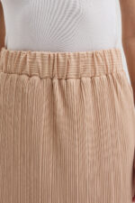 Bej Pliseli Etek - Görsel 8