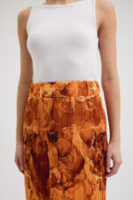 T. Mermer Desenli Pliseli Etek - Görsel 7