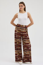 Çok Renkli Pliseli Pantolon