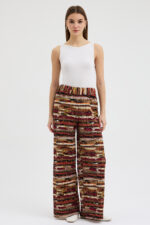 Çok Renkli Pliseli Pantolon - Görsel 2