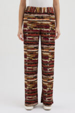 Çok Renkli Pliseli Pantolon - Görsel 3