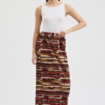 Çok Renkli Pliseli Etek