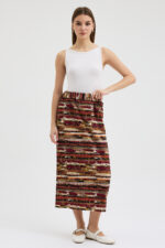 Çok Renkli Pliseli Etek