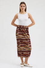 Çok Renkli Pliseli Etek - Görsel 2