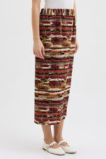 Çok Renkli Pliseli Etek - Görsel 5