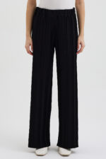Siyah Pliseli Pantolon - Görsel 4