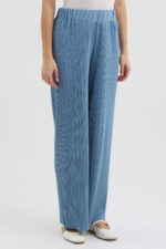 Mavi Pliseli Pantolon - Görsel 6