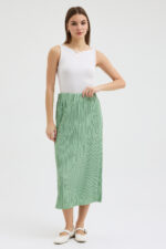 Su Yeşili Pliseli Etek