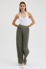 Haki Pliseli Pantolon - Görsel 3