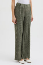 Haki Pliseli Pantolon - Görsel 6