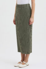 Haki Pliseli Etek - Görsel 5