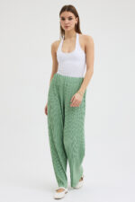 Su Yeşili Pliseli Pantolon - Görsel 2