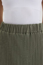 Haki Pliseli Etek - Görsel 7