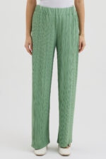Su Yeşili Pliseli Pantolon - Görsel 3