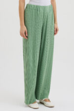 Su Yeşili Pliseli Pantolon - Görsel 5