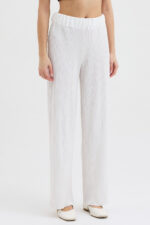 Beyaz Pliseli Pantolon - Görsel 5